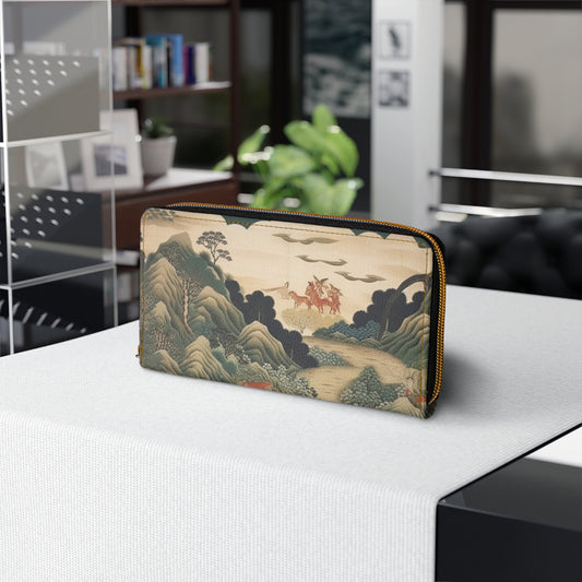 Japanese Tapestry Zipper Wallet: Embrace the Artistic Splendor
