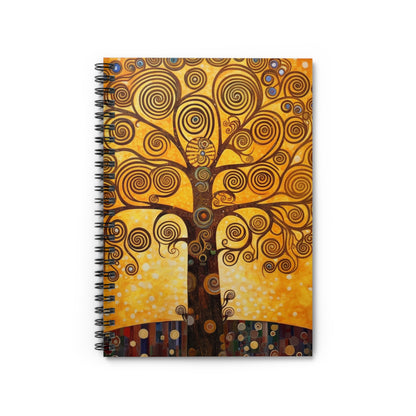 The Tree of Life Spiral Notebook: A Modern Art Tribute to Gustav Klimt