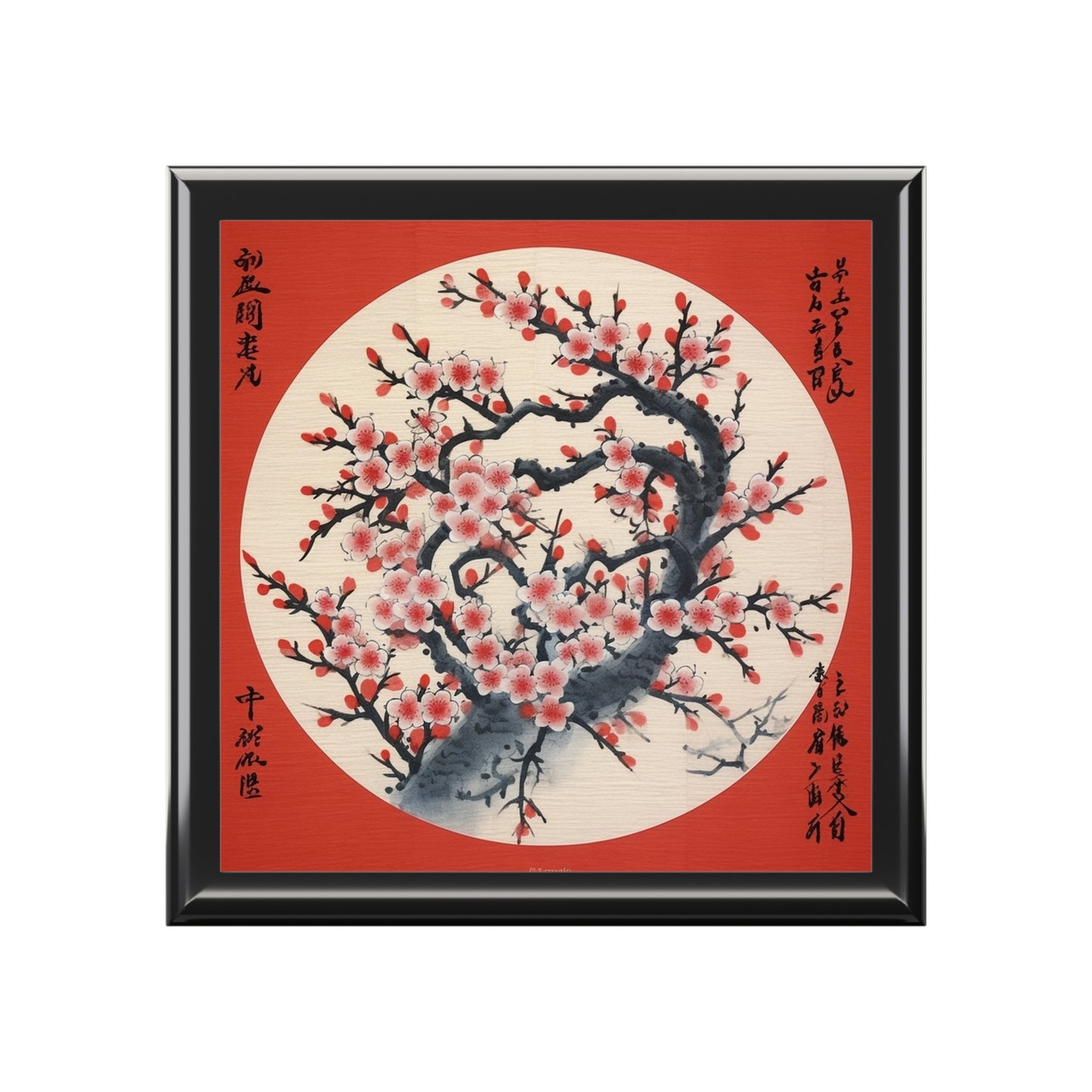 Enchanting Petal Symphony: Jewelry Box Celebrating Cherry Blossom Tree Drawings