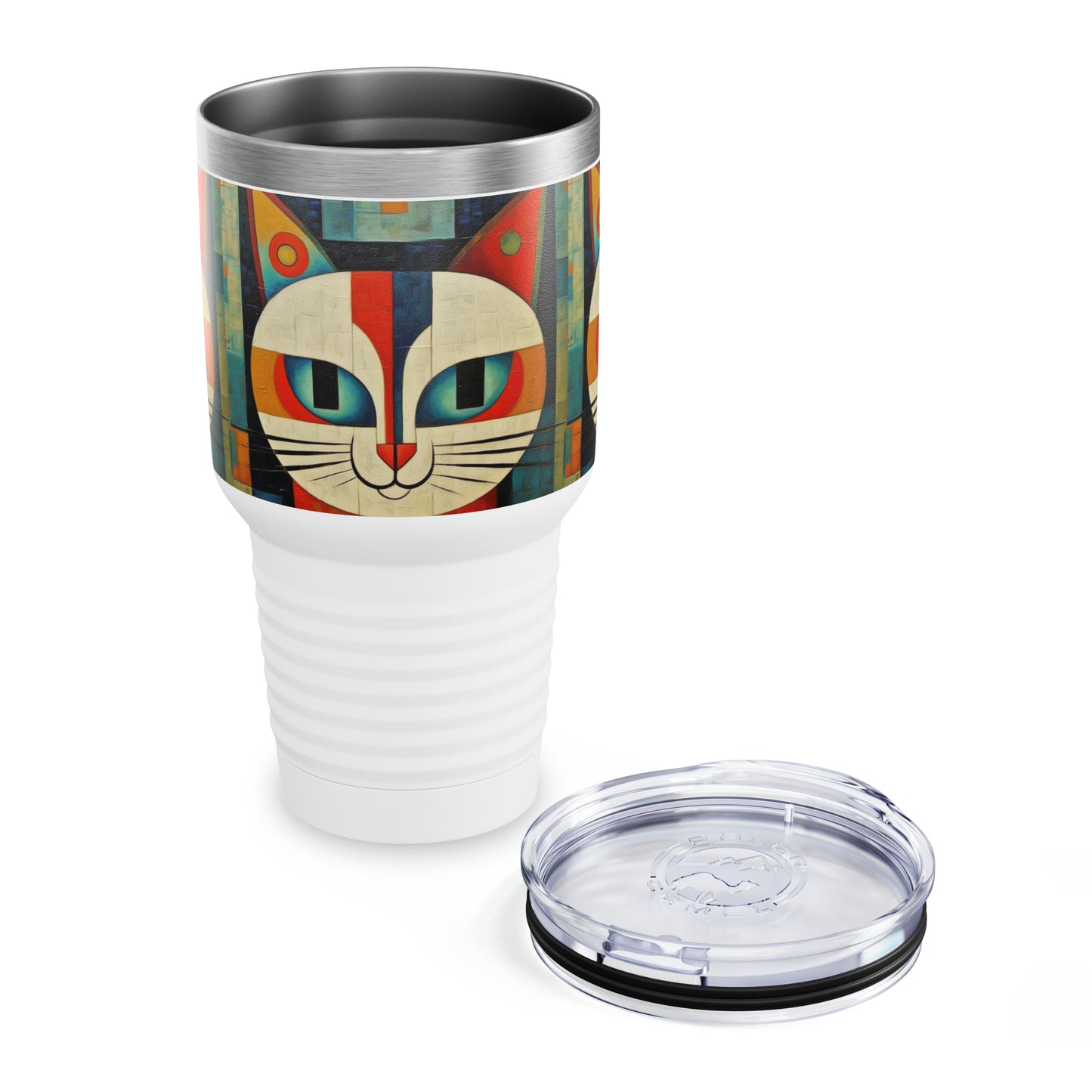 Artistic Vintage Vibes: Picasso-Inspired Midcentury Modern Ringneck Tumbler for Retro Fashion