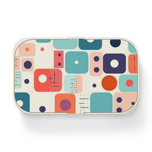 Retro Chic: Atomic Age-Inspired Bento Box with Midcentury Modern Design and 1960s Fashion