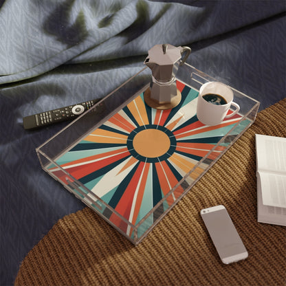 Starburst Acrylic Serving Tray in Atomic Age and Midcentury Modern Design