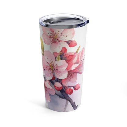 Cherry Blossom Delight: Floral Watercolor Tumbler
