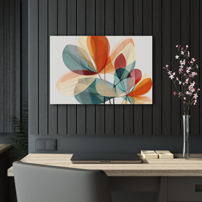 Floral Blossom: Atomic Age Acrylic Prints with Midcentury Modern Design and Flower Drawings
