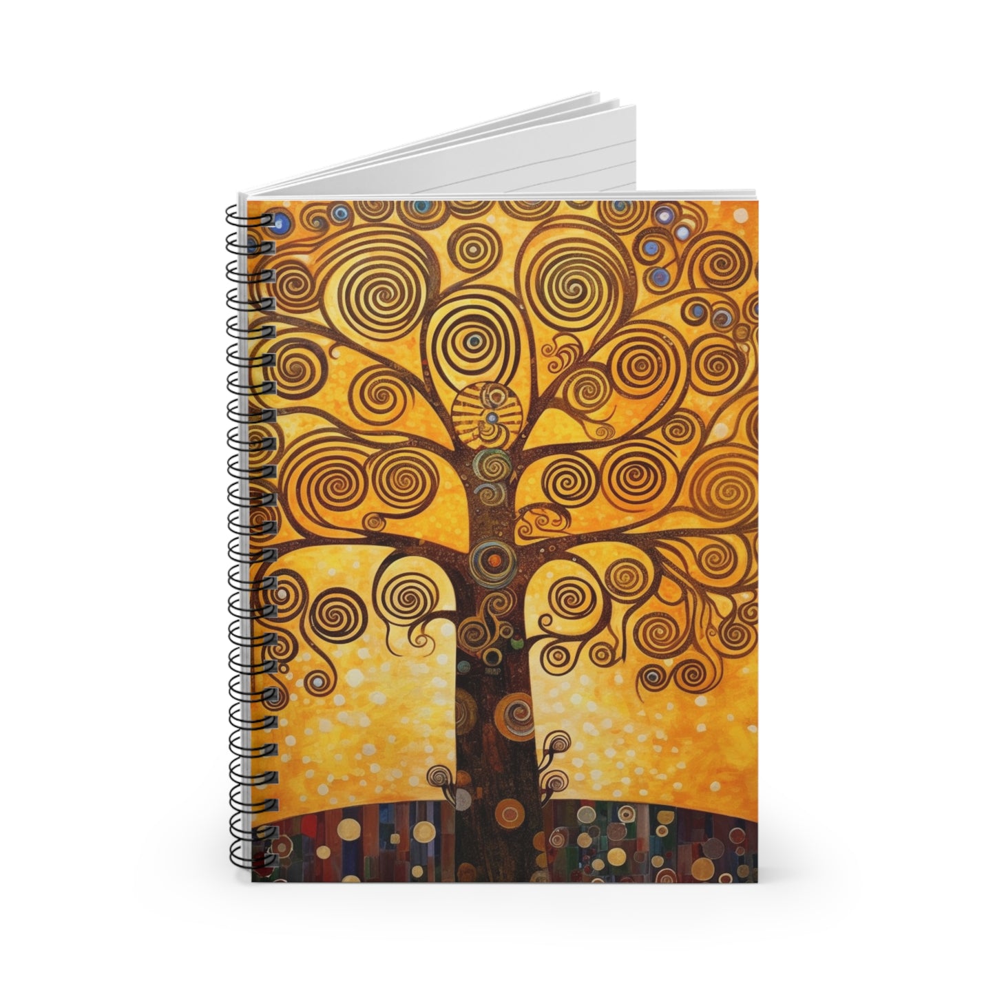 The Tree of Life Spiral Notebook: A Modern Art Tribute to Gustav Klimt