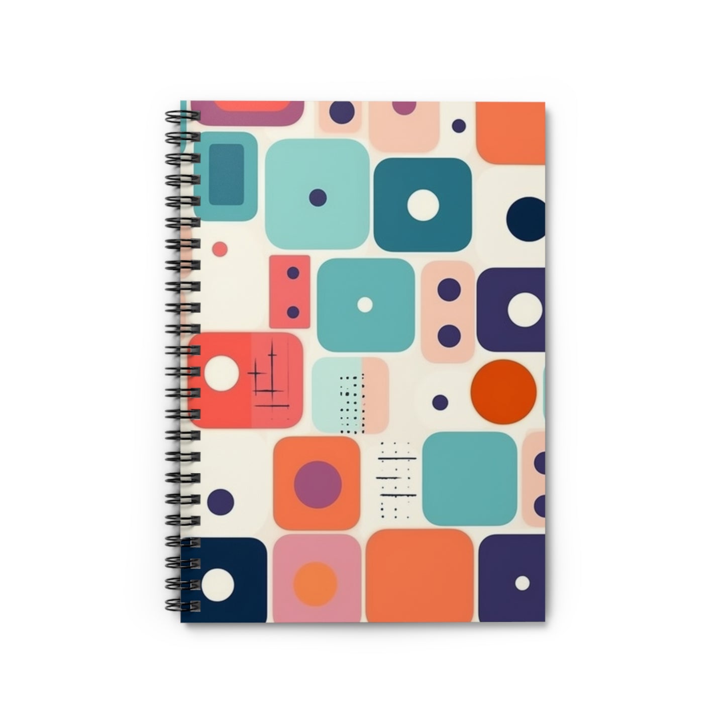 Retro Chic: Atomic Age-Inspired Spiral Notebook with Midcentury Modern Design and 1960s Fashion