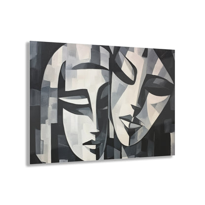 Abstract Oil Paint Acrylic Prints: Cubist Artistry in a Portable Masterpiece