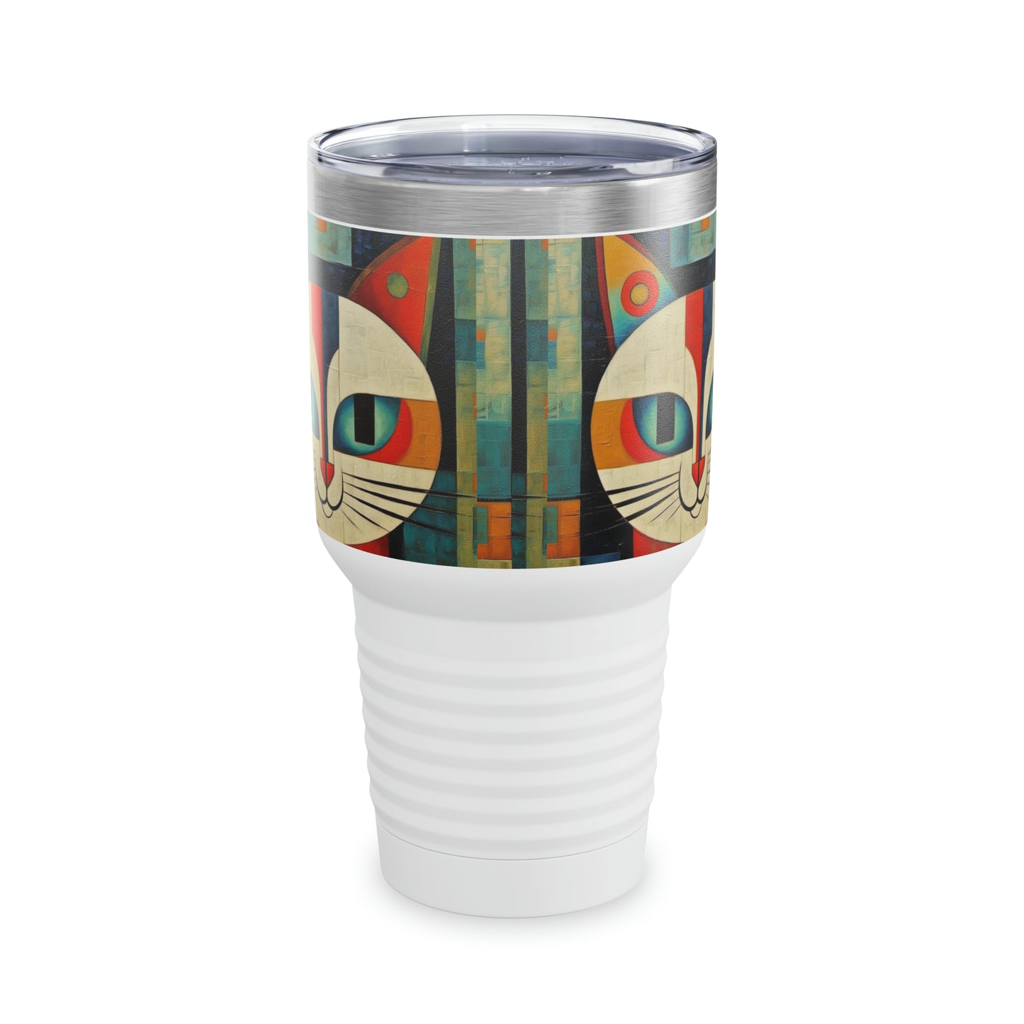 Artistic Vintage Vibes: Picasso-Inspired Midcentury Modern Ringneck Tumbler for Retro Fashion