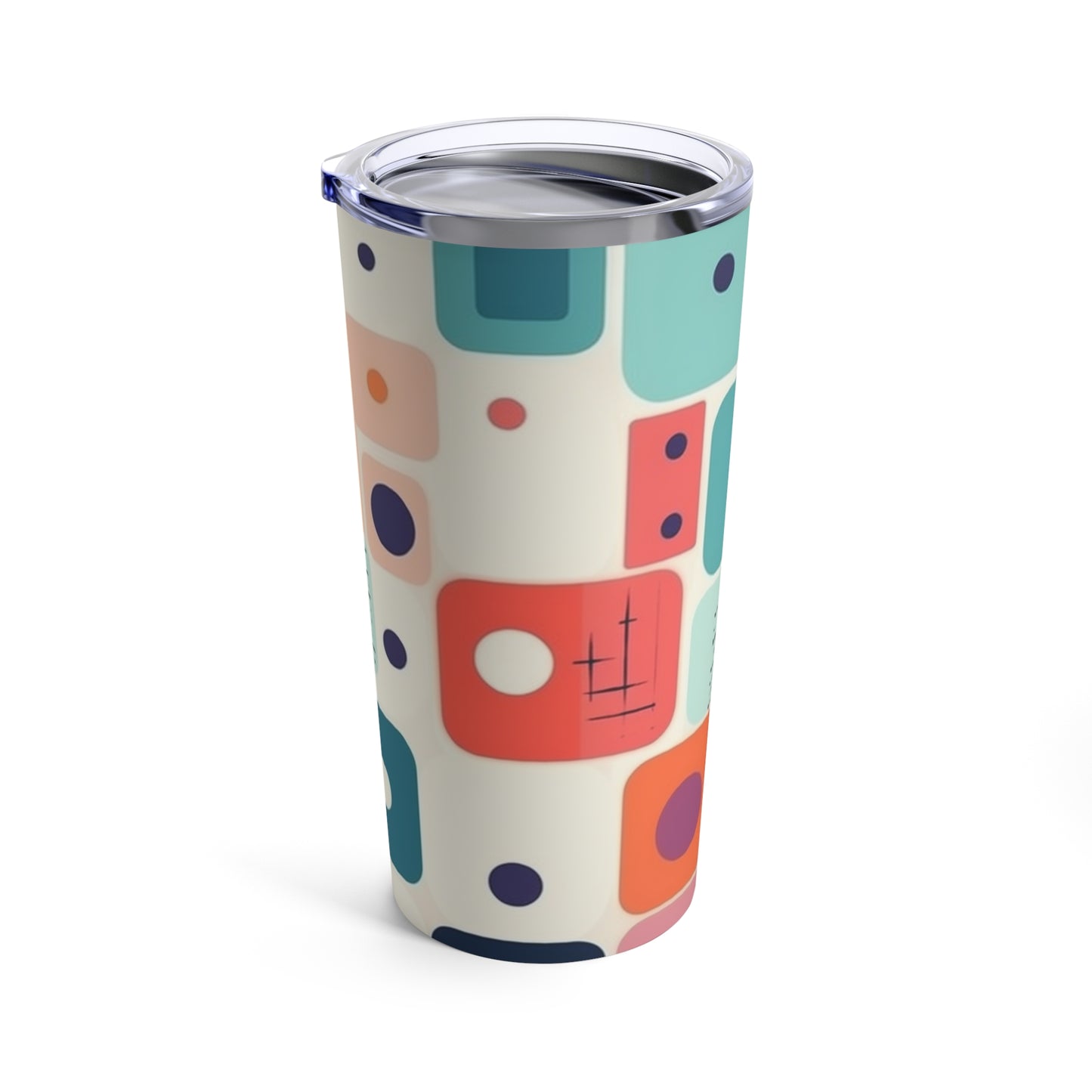 Retro Chic: Atomic Age-Inspired Tumbler with Midcentury Modern Design and 1960s Fashion