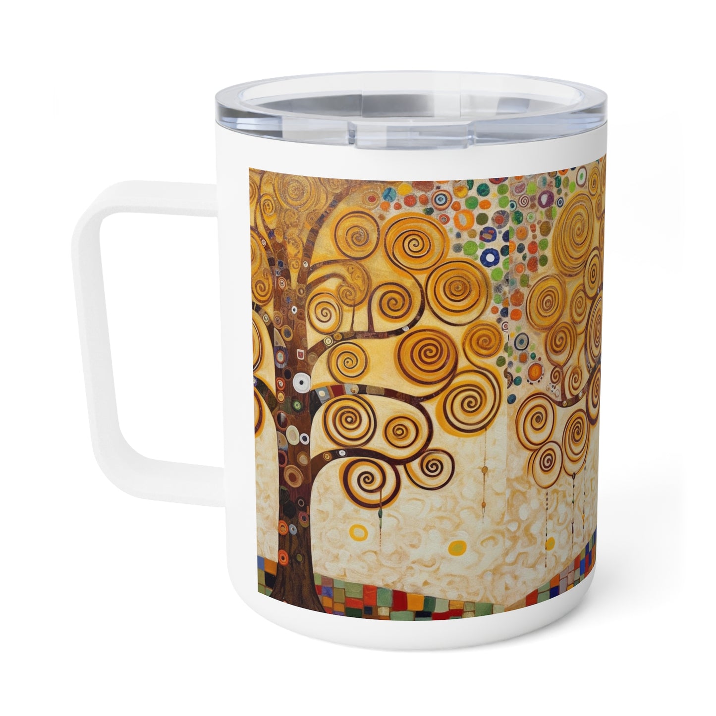Vienna Secession Delight: Gustav Klimt Tree of Life Insulated Coffee Mug