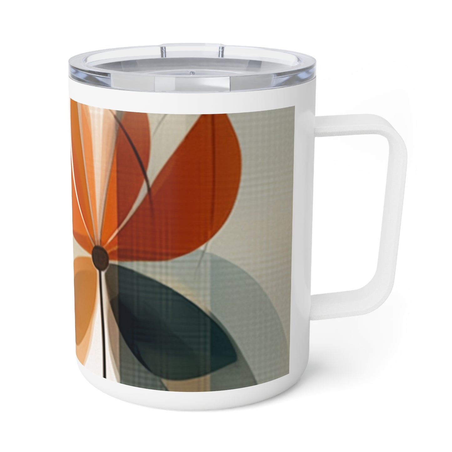 Minimalist Home Decor Essential: Flower Insulated Coffee Mug in Vintage Fashion