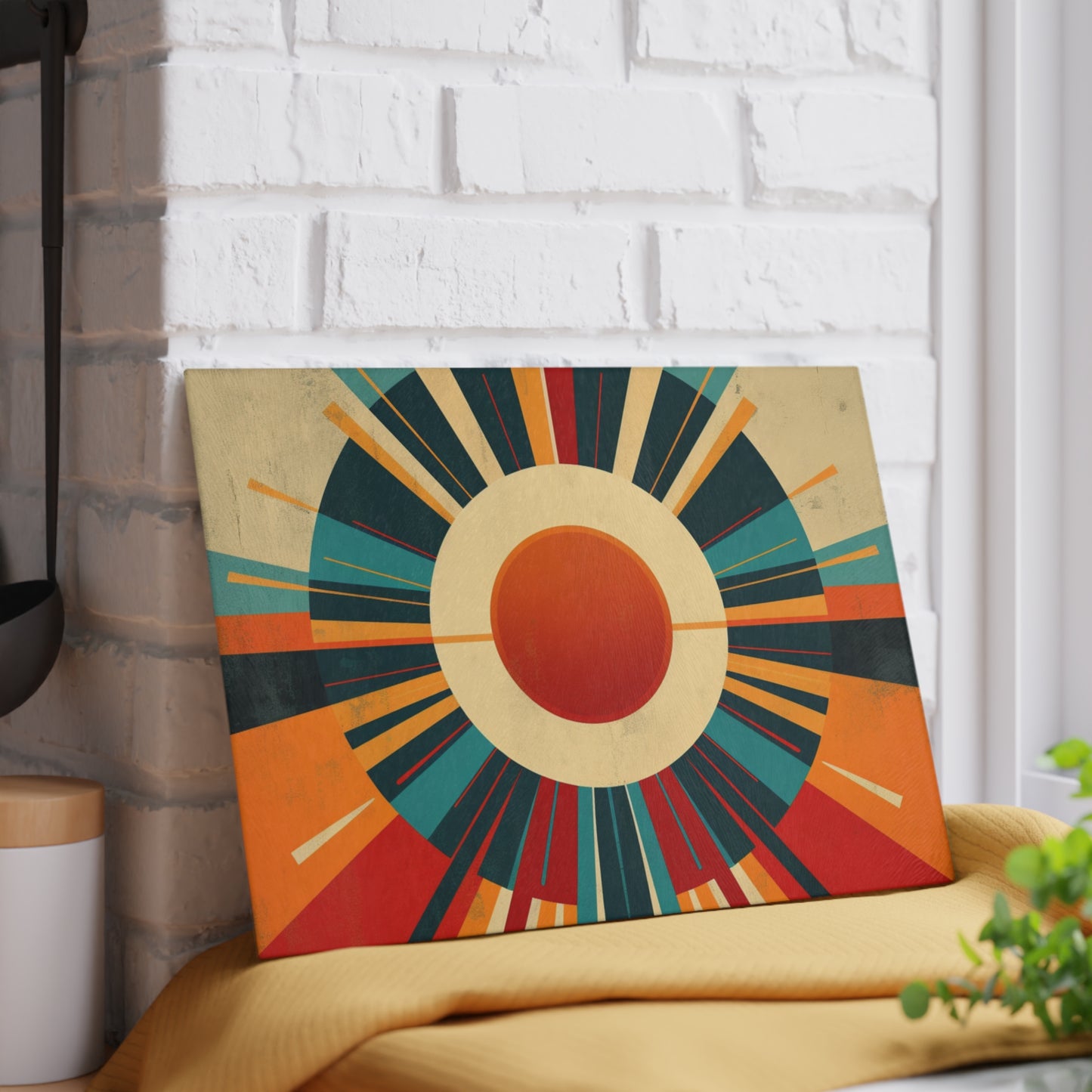 Minimalist Sunshine: Midcentury Modern Sun Glass Cutting Board
