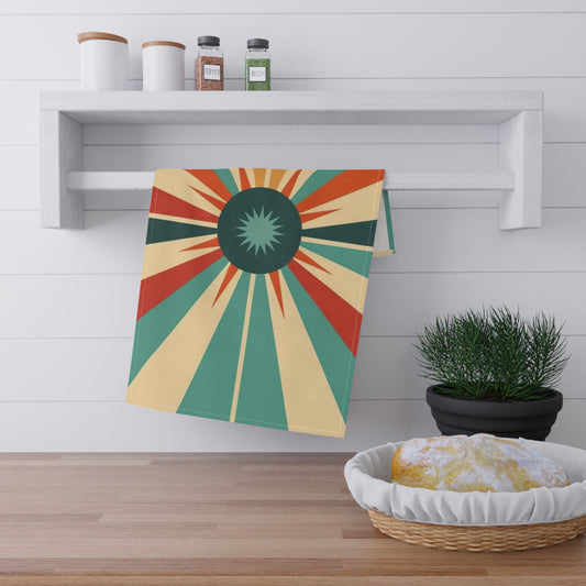 Vintage Fashion Inspiration: Starburst Kitchen Towel with 1950s and 1960s Flair