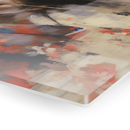 Japanese-Inspired Abstract Oil Painting Acrylic Prints: Celebrating Geisha Beauty