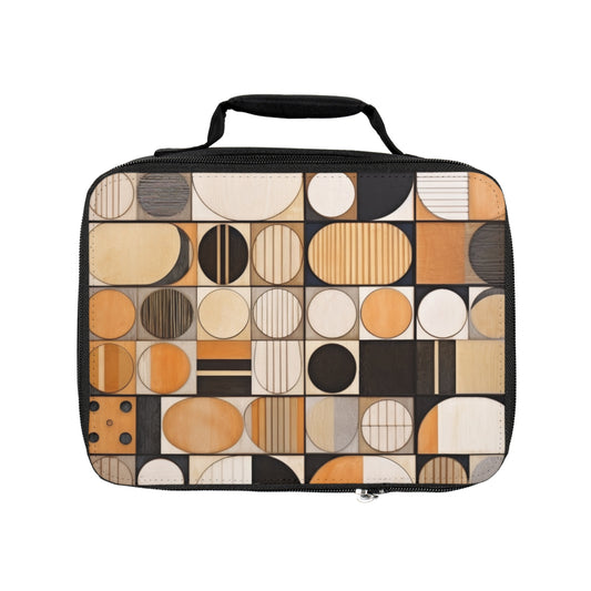 Circular Elegance: Earthy Tones Lunch Bag