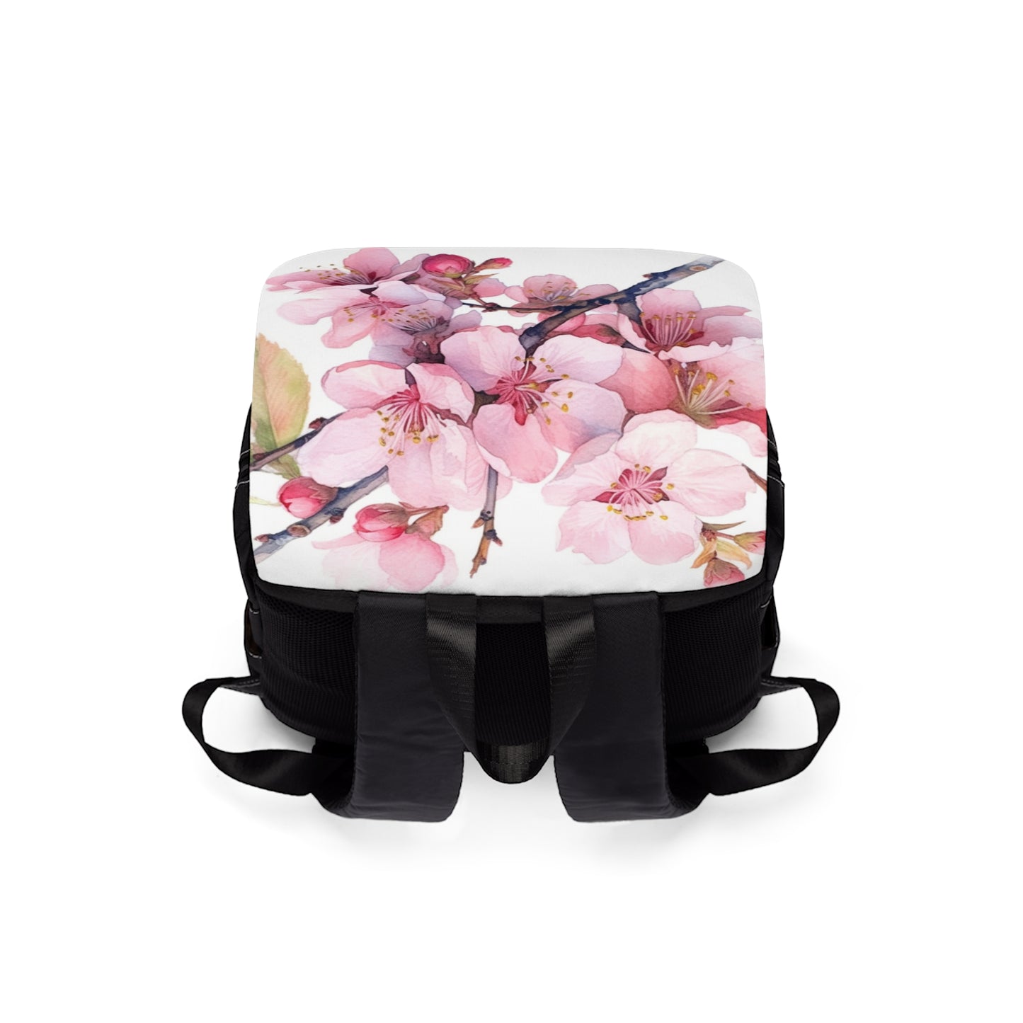 Whimsical Delight: Watercolor Cherry Blossom Tree Unisex Casual Shoulder Backpack
