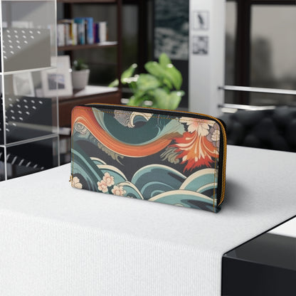 Elegant Kimono Zipper Wallet: Embrace Japanese Artistry