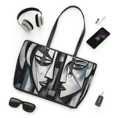 Cubist Paintings PU Leather Shoulder Bag