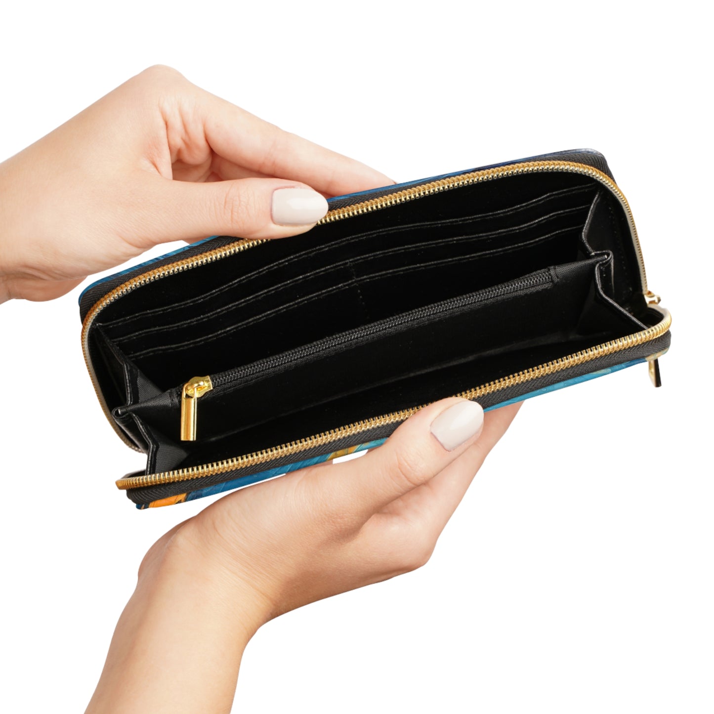 Atomic Age Design Abstract Art Zipper Wallet