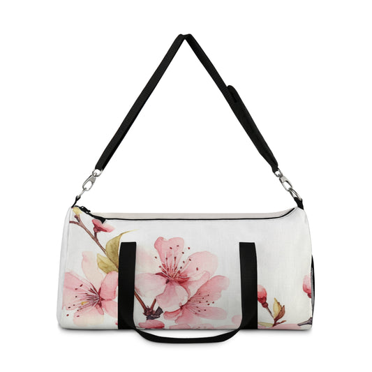 Watercolor Cherry Blossom Duffel Bag