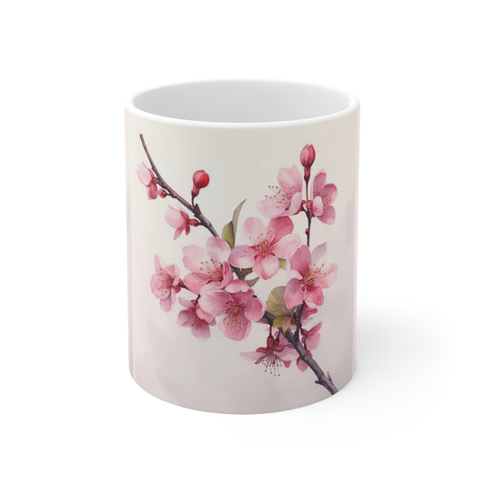 Embrace the Tranquility of Cherry Blossoms with Ceramic Mug