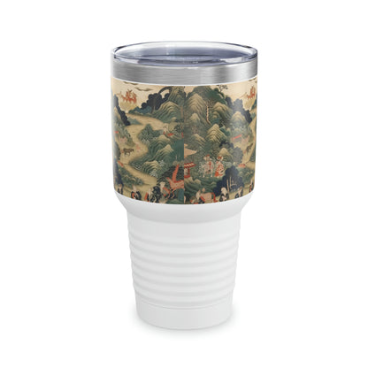 Artistic Splendor: Ringneck Tumbler Inspired by Japanese Tapestry