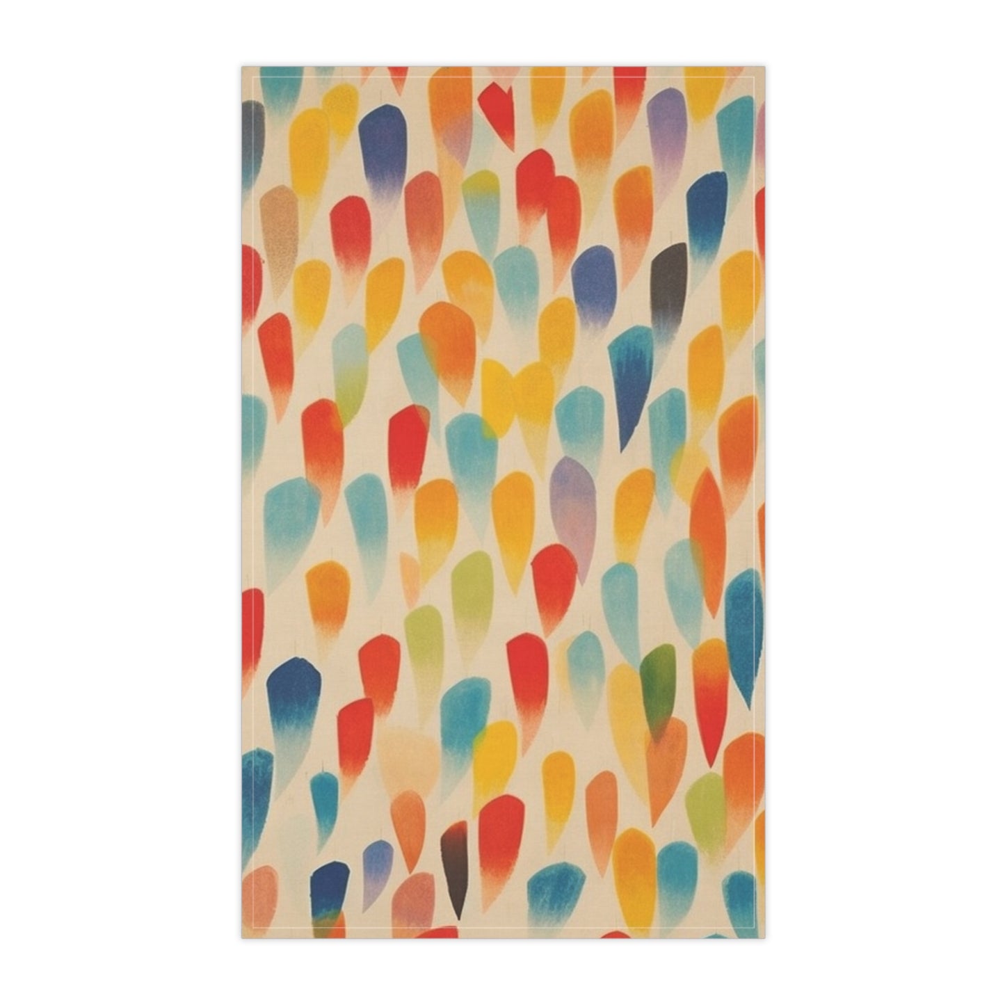 Artistic Expressions: Kitchen Towel Inspired by Tarō Okamoto and Primary Abstraction