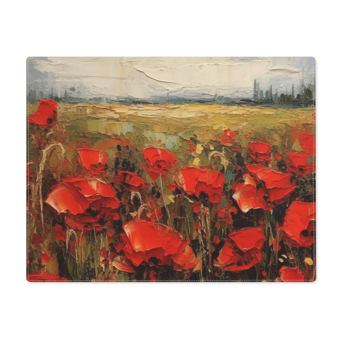 Abstract Poppy Fields: Placemat for Artistic Inspiration