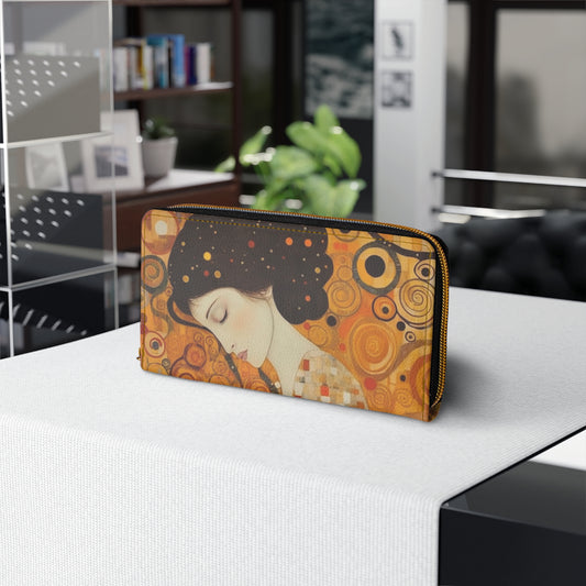 Gustav Klimt Inspired Zipper Wallet: A Tribute to the Iconic Art of the Vienna Secession