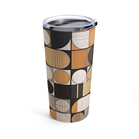 Circle Harmony: Art-inspired Tumbler with Geometric Simplicity