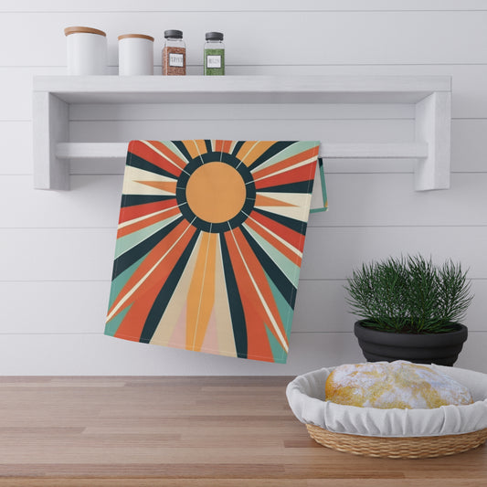 Starburst Kitchen Towel in Atomic Age and Midcentury Modern Design
