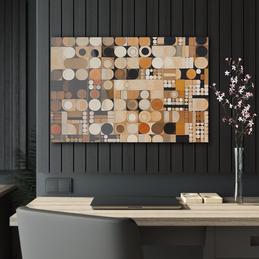 Geometric Simplicity in Earth Tones Acrylic Prints