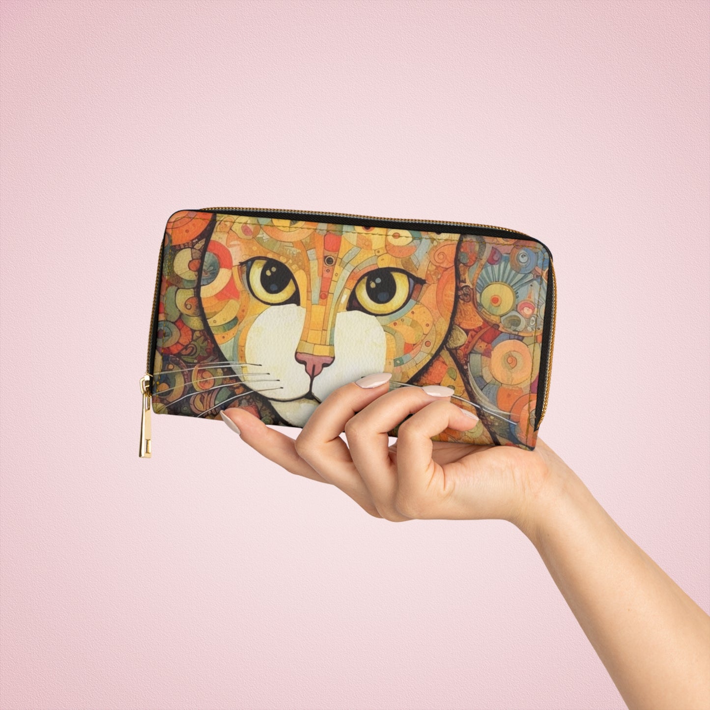 Art Nouveau Revival: Klimt-Inspired Zipper Wallet