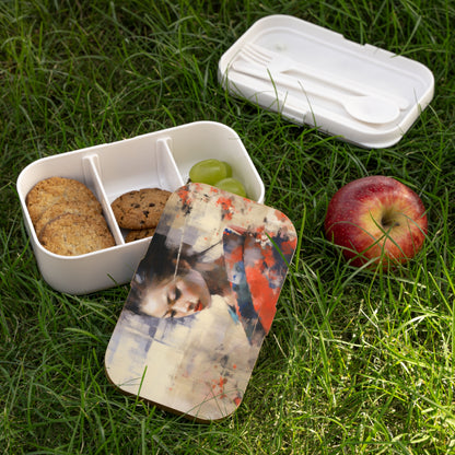 Japanese-Inspired Abstract Oil Painting Bento Box: Celebrating Geisha Beauty