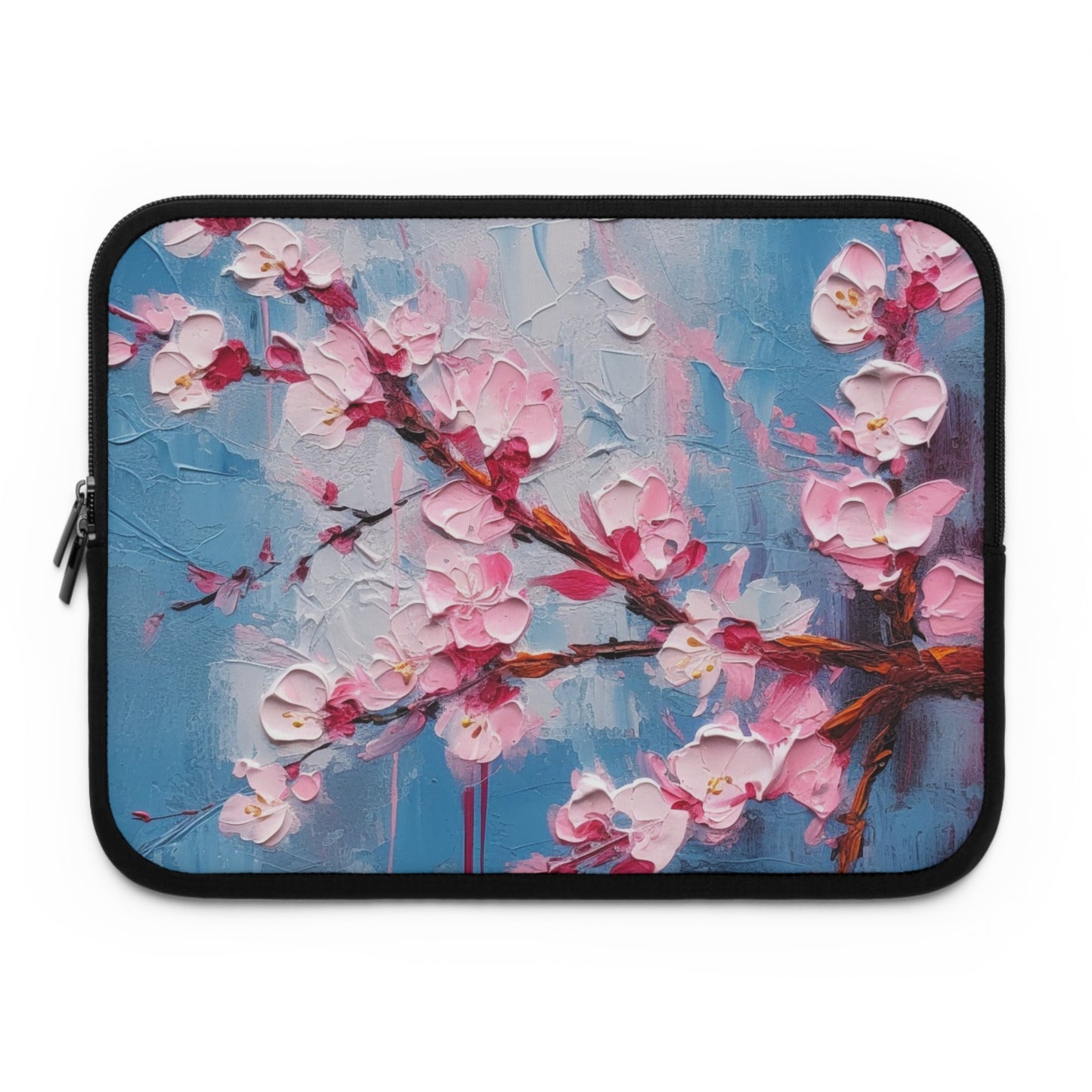 Laptop Sleeve with Abstract Cherry Blossom Drawing: Embrace the Serenity