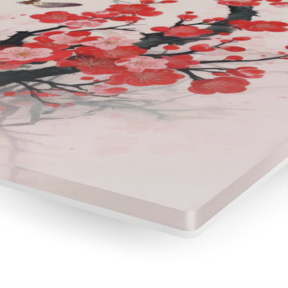 Cherry Blossom Delight: Acrylic Prints Adorned with Intricate Flower Drawings and Artistry