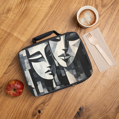 Abstract Oil Paint Lunch Bag: Cubist Artistry in a Portable Masterpiece