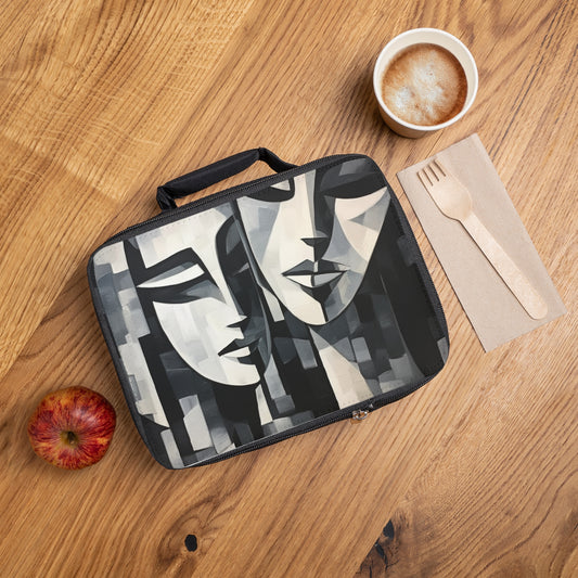 Abstract Oil Paint Lunch Bag: Cubist Artistry in a Portable Masterpiece