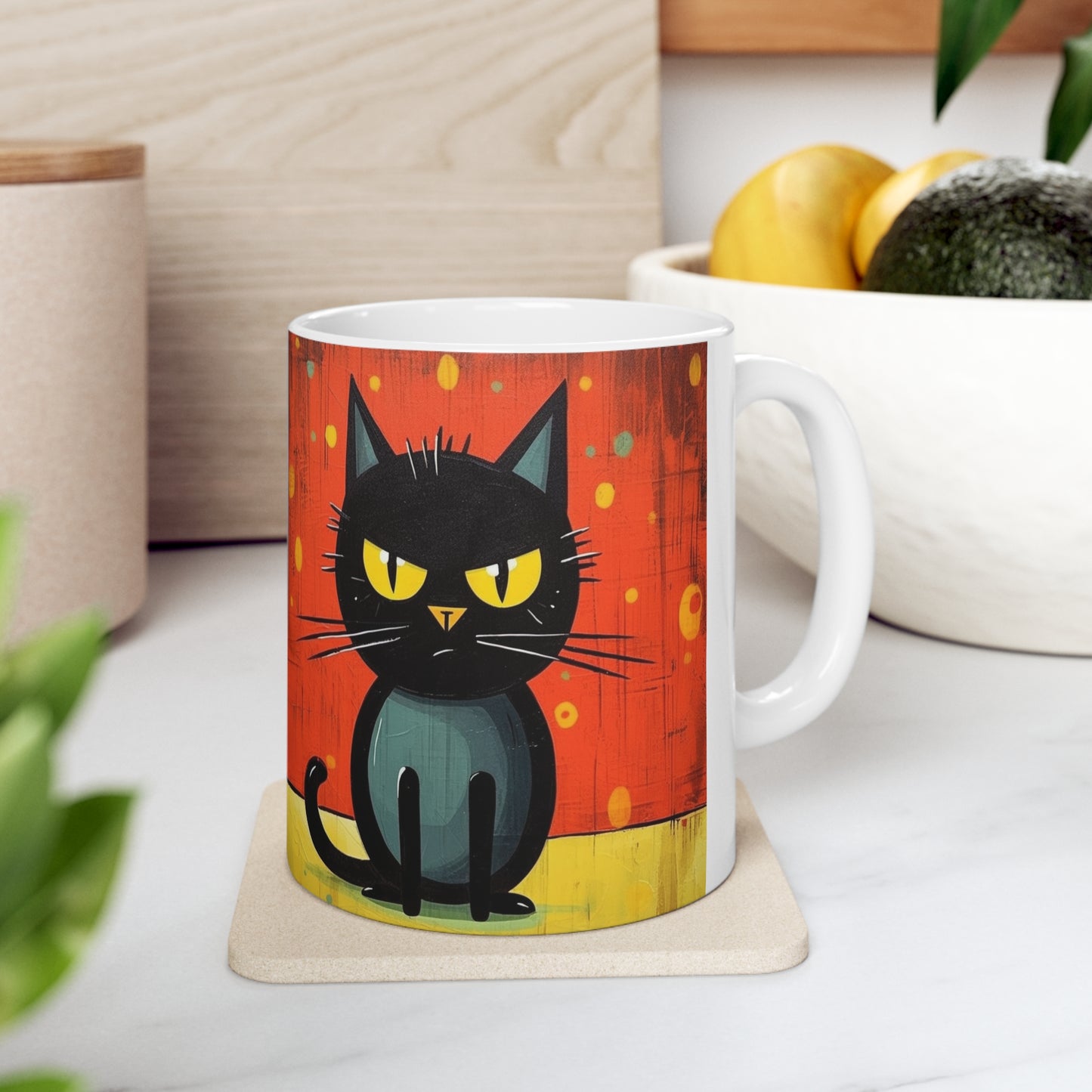 Cat-Tastic Blend: Best Ceramic Mug for Atomic Age and Midcentury Homes