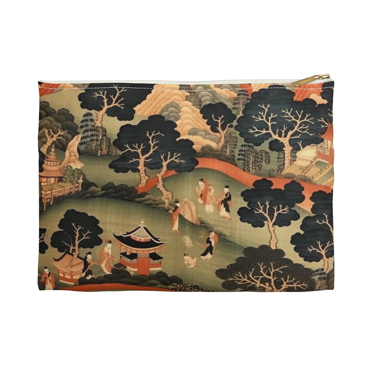 Tapestry Treasures: Japanese-inspired Accessory Pouch for Art Lovers