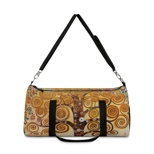 Captivating Artistry: The Tree of Life Duffel Bag, Inspired by Gustav Klimt's Timeless Masterpiece