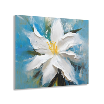 Ethereal Elegance: Acrylic Prints featuring an Abstract Oil Painting of Jasmine