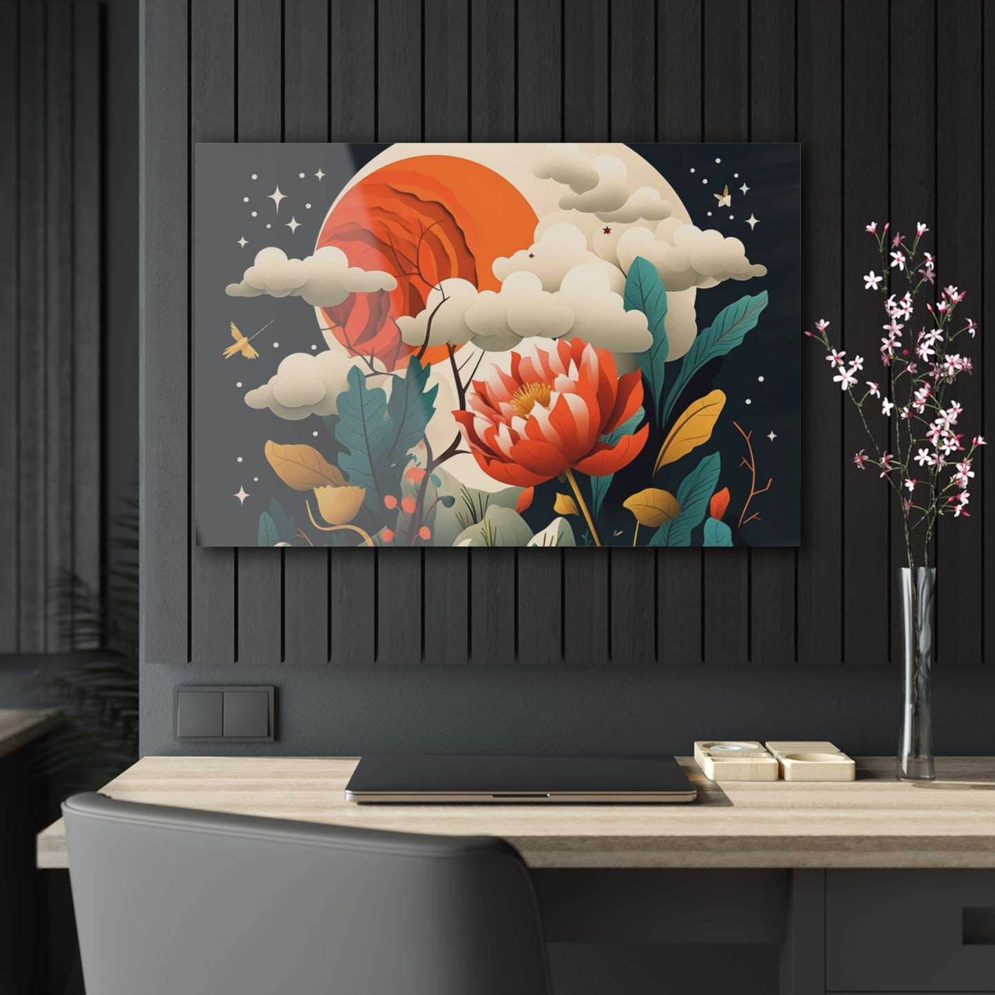 Retro Chic: Atomic Age-Inspired Acrylic Prints with Midcentury Modern Design and 1960s Fashion