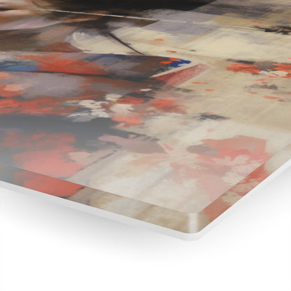 Japanese-Inspired Abstract Oil Painting Acrylic Prints: Celebrating Geisha Beauty