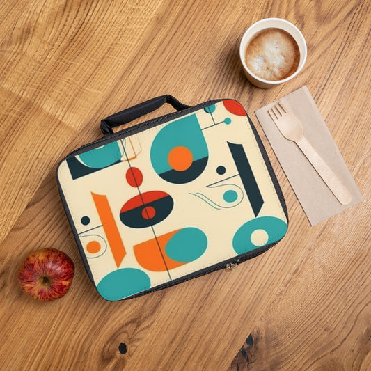 Geometric Elegance: Minimalist Midcentury Modern Lunch Bag