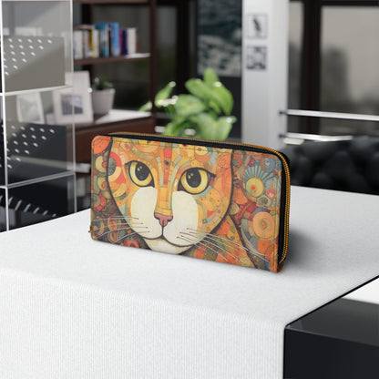 Art Nouveau Revival: Klimt-Inspired Zipper Wallet