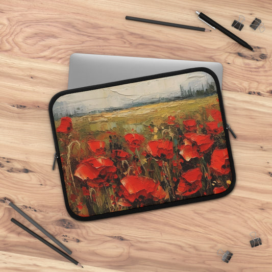 Abstract Poppy Fields: Laptop Sleeve for Artistic Inspiration