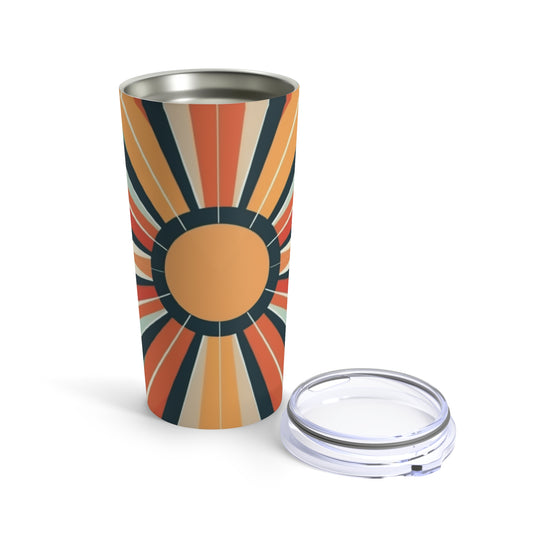 Sip in Style: Starburst Candy Colored Tumbler in Atomic Age and Midcentury Modern Design