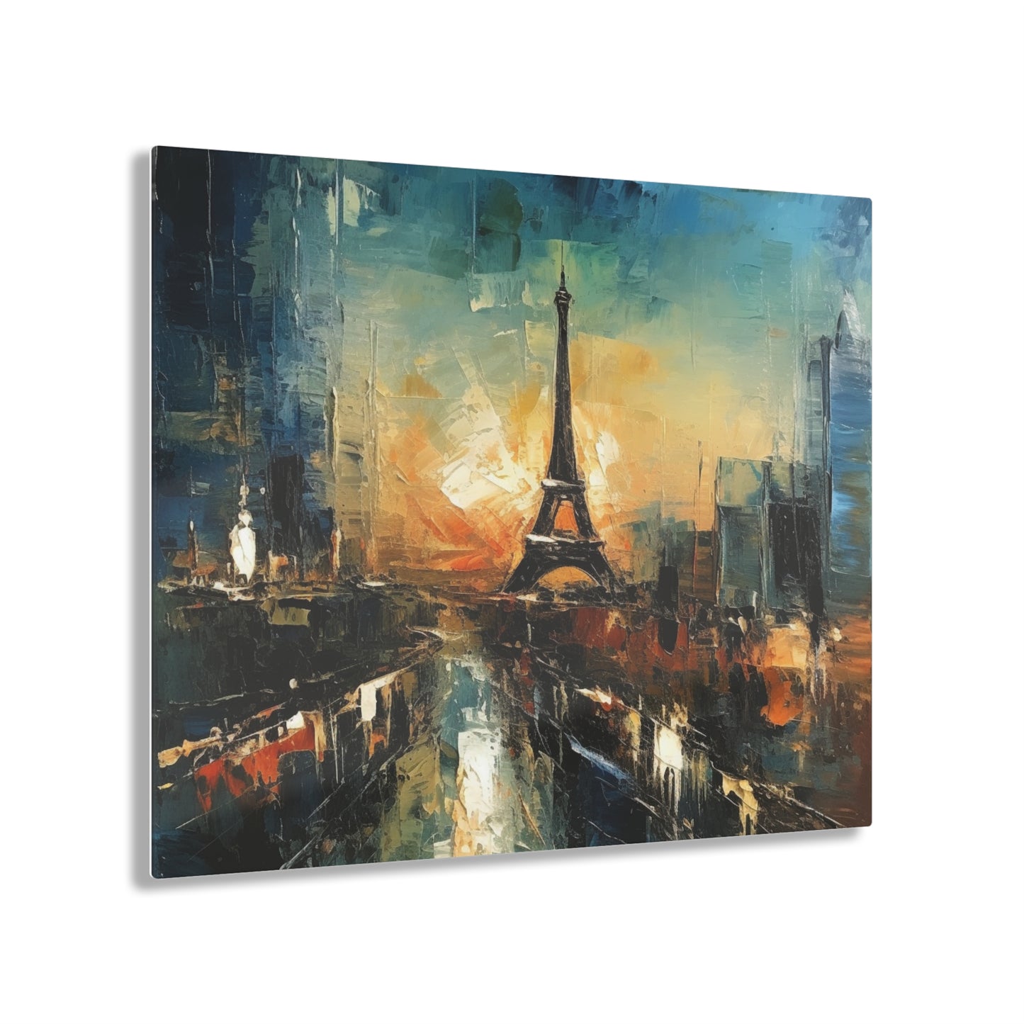 Acrylic Prints with Paris Skyline: A Brush Stroke of Midnight Charm
