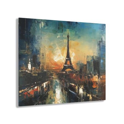 Acrylic Prints with Paris Skyline: A Brush Stroke of Midnight Charm